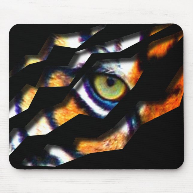 Eye Of The Tiger Tear Through Mouse Pad (Front)