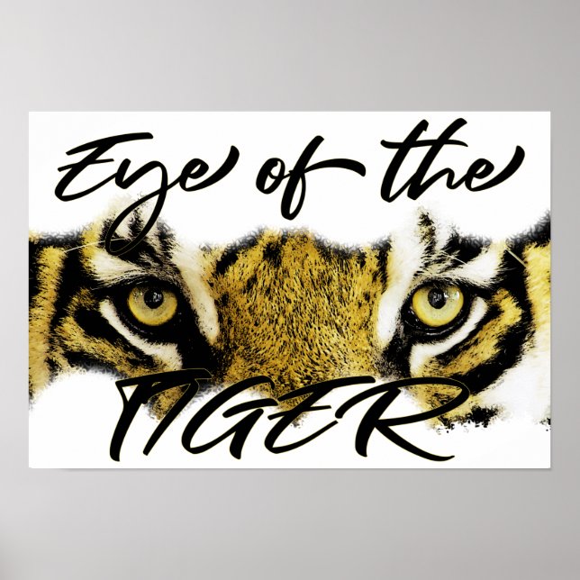Eye of the tiger, tiger, motivational, inspiration poster (Front)