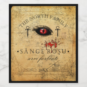 Eye of the Vampire Blood Red ID439 Wine Label