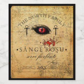 Eye of the Vampire Blood Red ID439 Wine Label