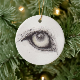 Eye of the Wolf – Gaze Collection Ceramic Ornament