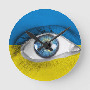 Eye of Ukraine Round Clock