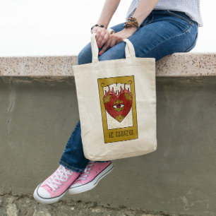 Eye On Heart Tarot Card Tote Bag