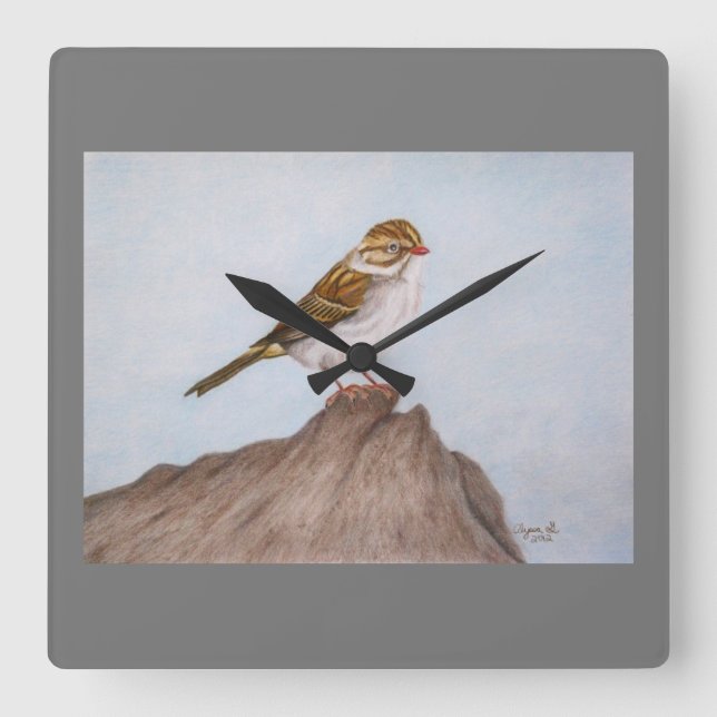 Eye on the Sparrow Wall Clock (Front)