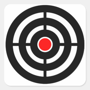 Eye on The Target - Bullseye Print Square Sticker