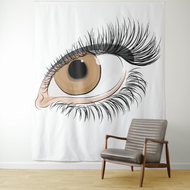 Eye on the Wall Tapestry (In Situ)