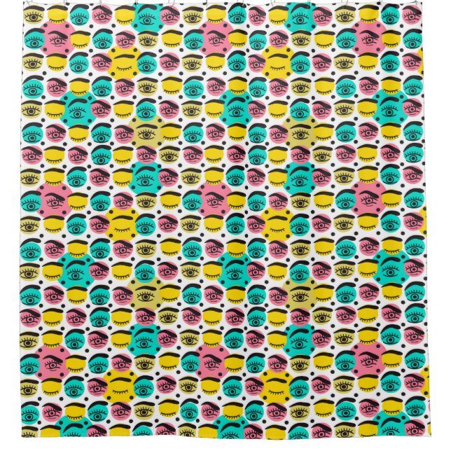 Eye Pattern Shower Curtain (Front)