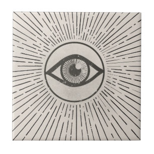 Eye Retro Space Art Ceramic Tile