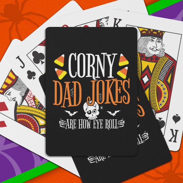 Eye Roll Joke Halloween Corny Dad Jokes Halloween Playing Cards (Creator Uploaded)