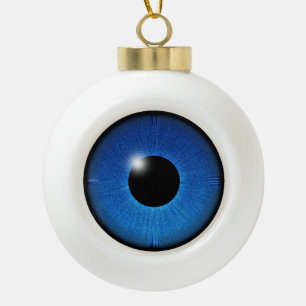 EYE SEE YOU CERAMIC BALL CHRISTMAS ORNAMENT