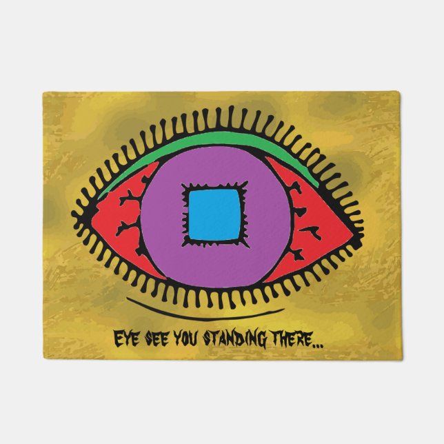 Eye see you standing there Cool Eye Design Doormat (Front)