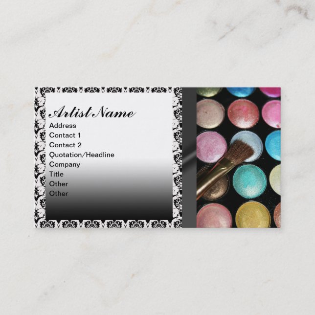 Eye Shadow Palete Make Up Artist Business Card (Front)