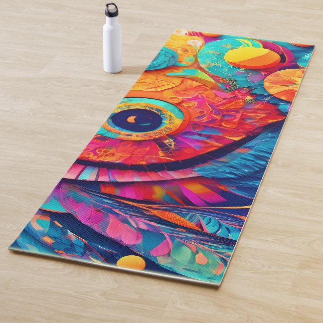 Eye-Shaped Leaf Close-Up Yoga Mat (In Situ)