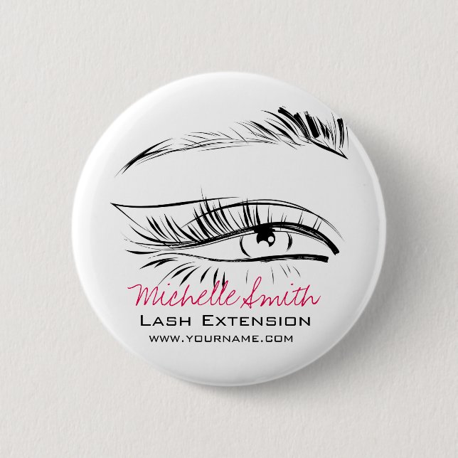 Eye Sketch Mascara Lash Extension 6 Cm Round Badge (Front)
