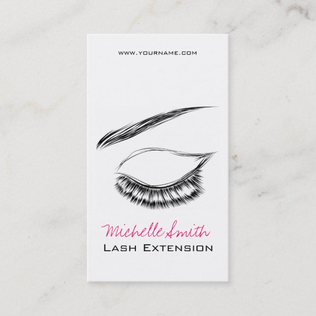 Eye Sketch Mascara Lash Extension Business Card (Front)