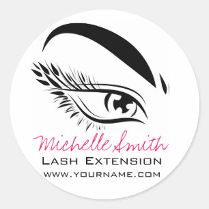 Eye Sketch Mascara Lash Extension Classic Round Sticker