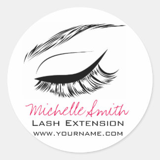 Eye Sketch Mascara Lash Extension Classic Round Sticker