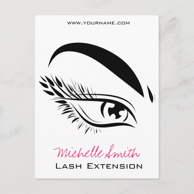 Eye Sketch Mascara Lash Extension Postcard (Front)