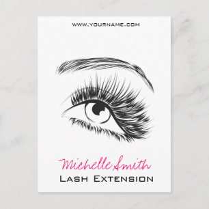 Eye Sketch Mascara Lash Extension Postcard