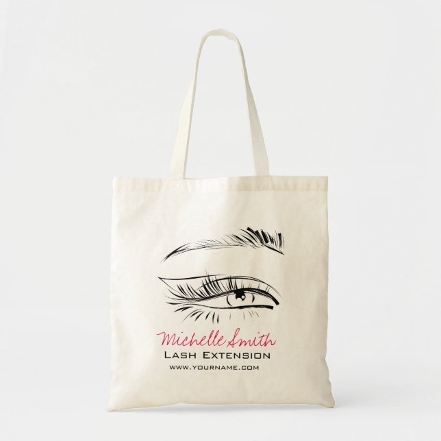 Eye Sketch Mascara Lash Extension Tote Bag (Front)