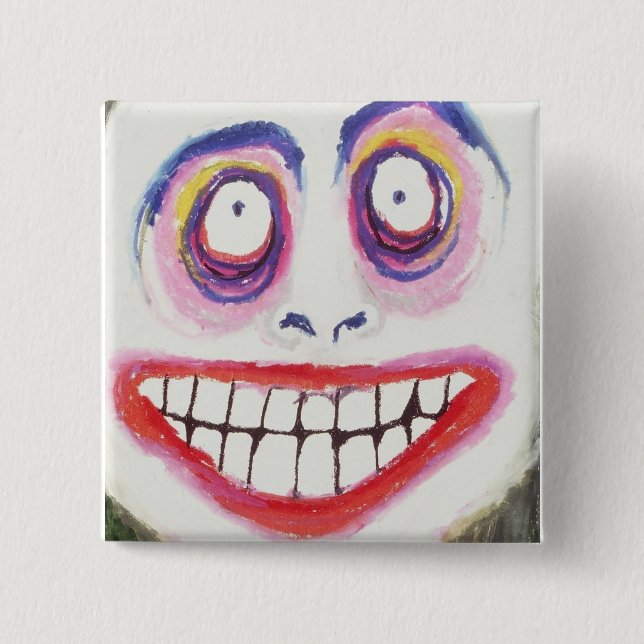 eye smile 15 cm square badge (Front)