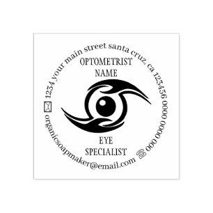 Eye specialist optometrist rubber stamp