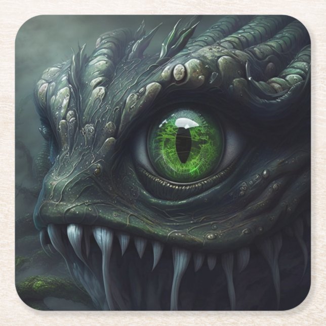 eye square paper coaster (Front)