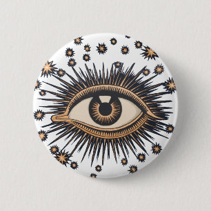 Eye Stars Moon Celestial Nouveau 6 Cm Round Badge