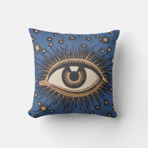 Eye Stars Moon Celestial Nouveau Cushion