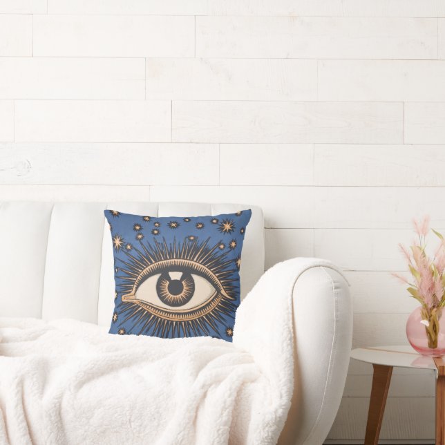 Eye Stars Moon Celestial Nouveau Cushion (Couch)