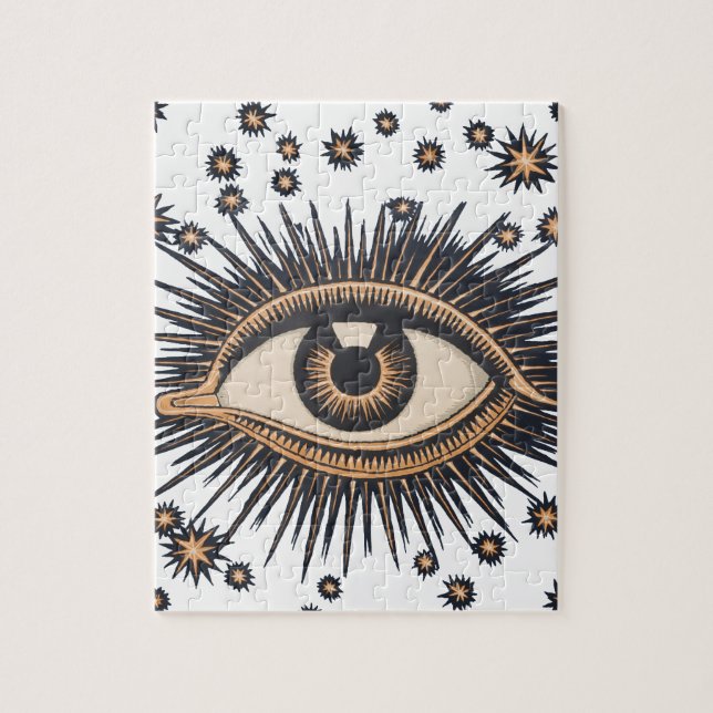 Eye Stars Moon Celestial Nouveau Jigsaw Puzzle (Vertical)