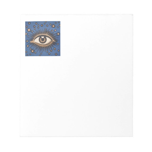 Eye Stars Moon Celestial Nouveau Notepad (Front)