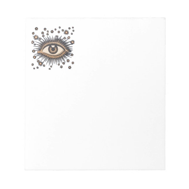 Eye Stars Moon Celestial Nouveau Notepad (Front)