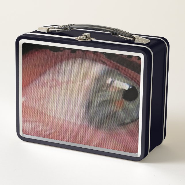 eye strain metal lunch box (Front)