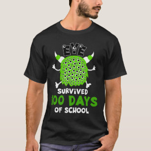 Eye Survived 100 Days Fun Cute Monster 100 Days Of T-Shirt