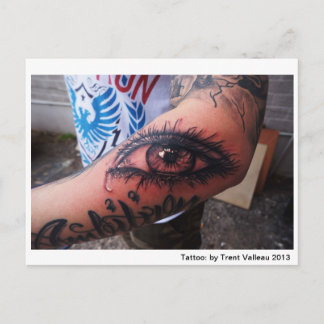 Eye tattoo postcard