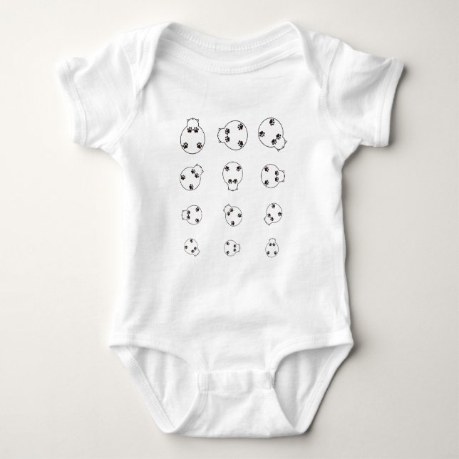 EYE TEST CHART BABY BODYSUIT (Front)