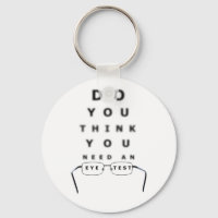 Eye Test Chart Button Keychain