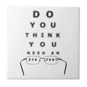 Eye Test Chart Ceramic Tile