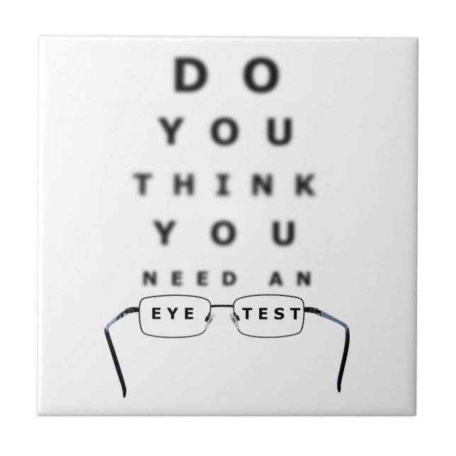 Eye Test Chart Ceramic Tile (Front)
