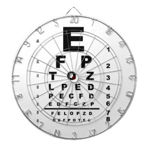 Eye Test Chart Exam Dartboard