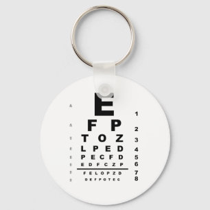 Eye Test Chart Key Ring