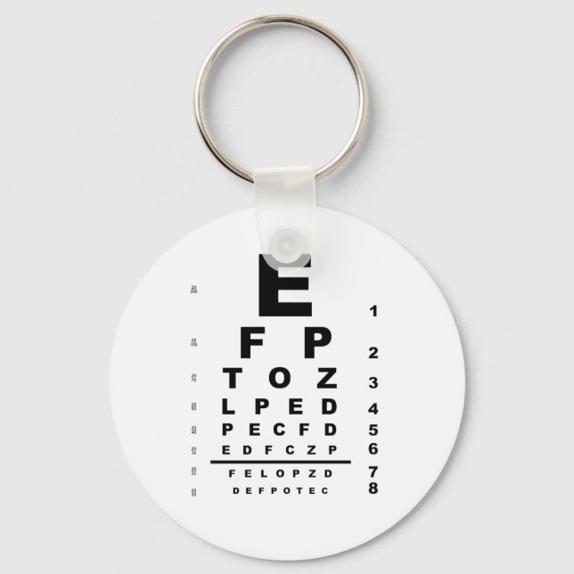 Eye Test Chart Key Ring (Front)