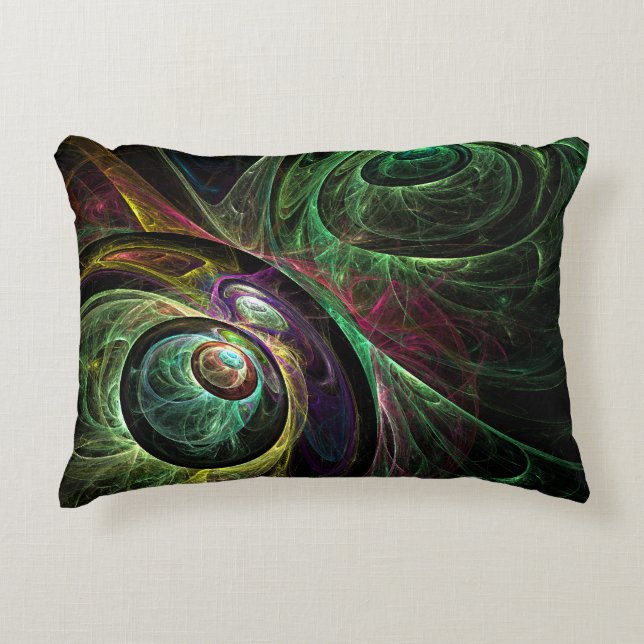 Eye to Eye Abstract Art Accent Pillow (Front)