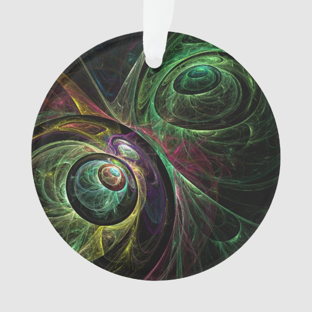 Eye to Eye Abstract Art Acrylic Circle Ornament (Front)