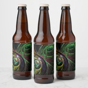 Eye to Eye Abstract Art Beer Bottle Label