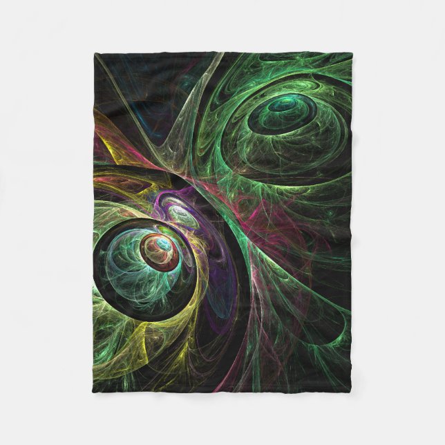 Eye to Eye Abstract Art Fleece Blanket (Front)