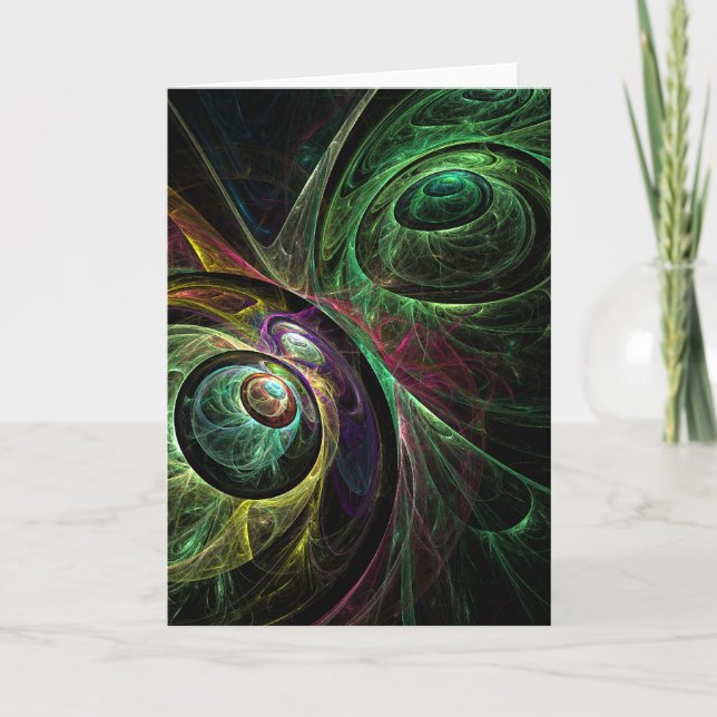 Eye to Eye Abstract Art Greeting Card (Front)