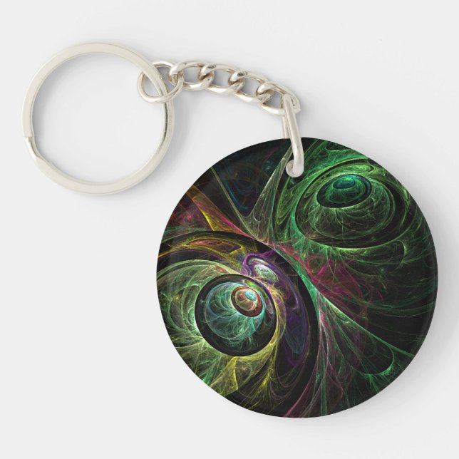 Eye to Eye Abstract Art Key Ring (Front)