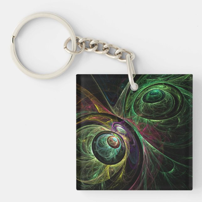 Eye to Eye Abstract Art Key Ring (Front)